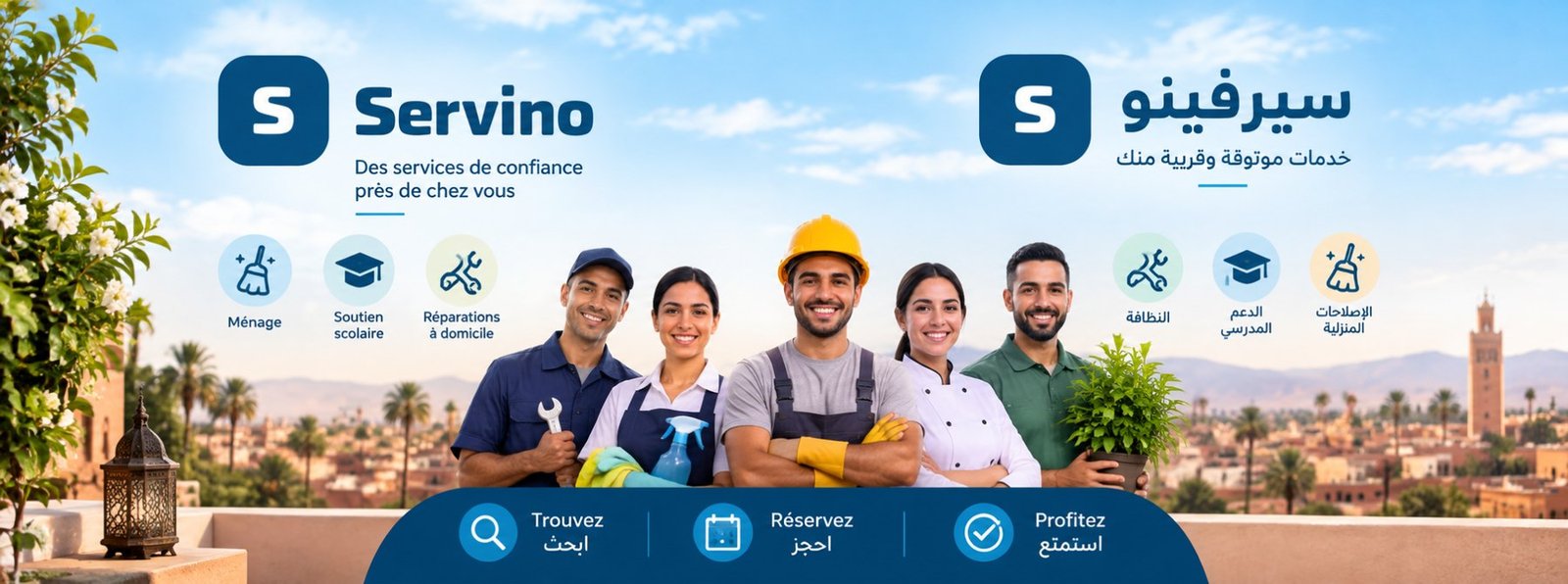 Servino – services locaux de confiance au Maroc